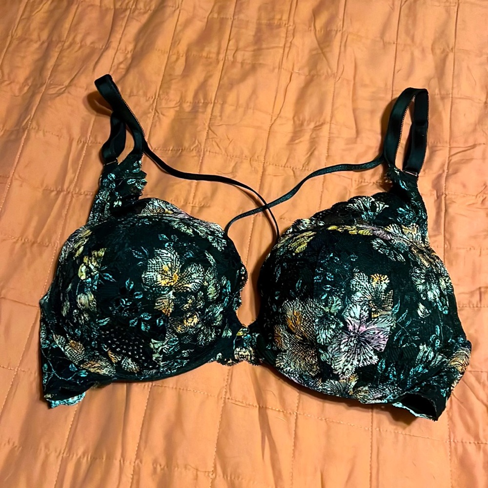 Torrid PUSH UP PLUNGE STRAPPY BRA - LACE FLORAL